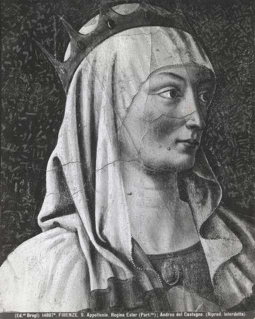 Brogi — Firenze. S. Apollonia. Regina Ester (Part.re); Andrea del Castagno — particolare